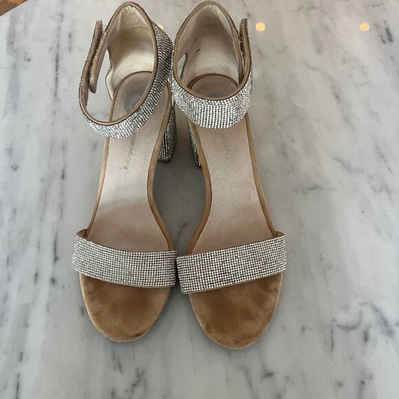 Wishbone Addison Women Silver Rhinestone Sandals - Size 7.5 - Picture 4 of 6